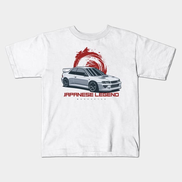 Impreza 22B Kids T-Shirt by Markaryan